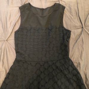 Black eyelet dress